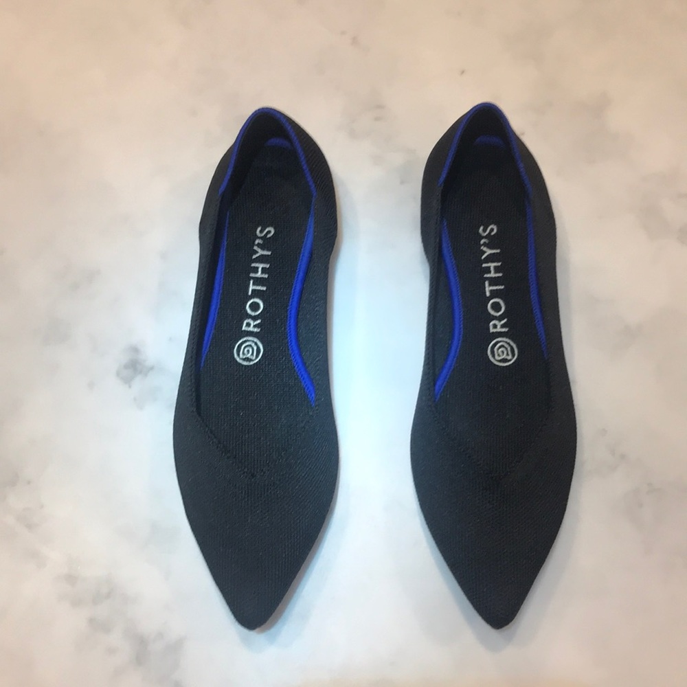 ROTHY’S “The Point”  Black solid Sz 9